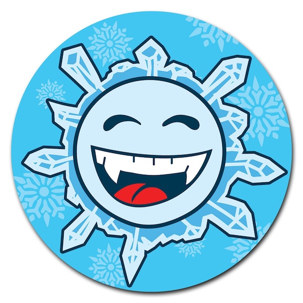 Snowflake Happy Circle Corrugated Plastic Sign